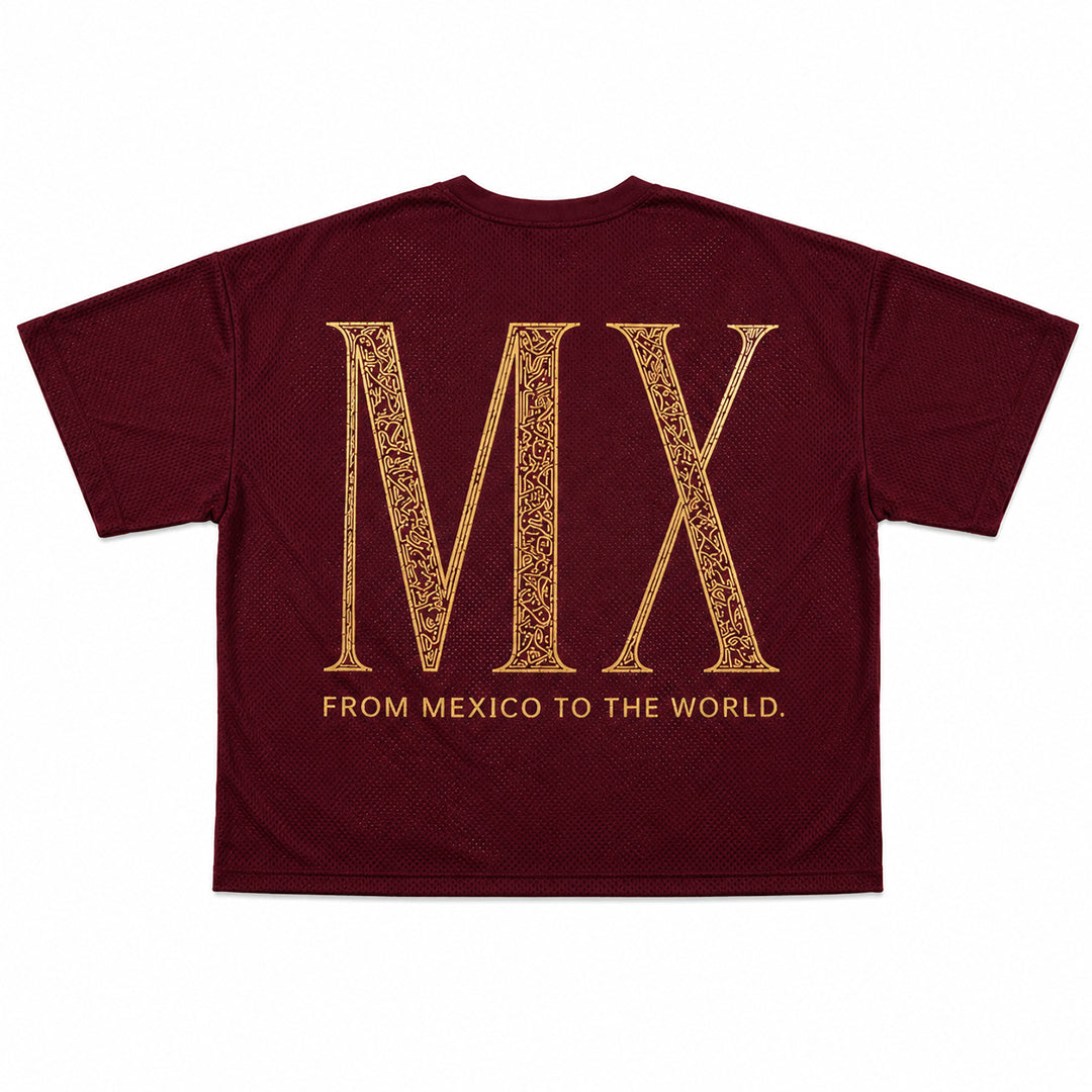 T-shirt World Stage MX Oversized - Burgundy