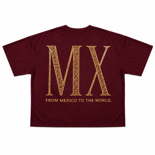 T-shirt World Stage MX Oversized - Burgundy