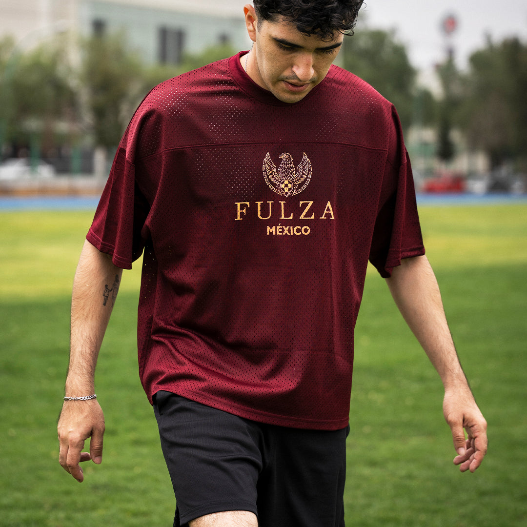 T-shirt World Stage MX Oversized - Burgundy