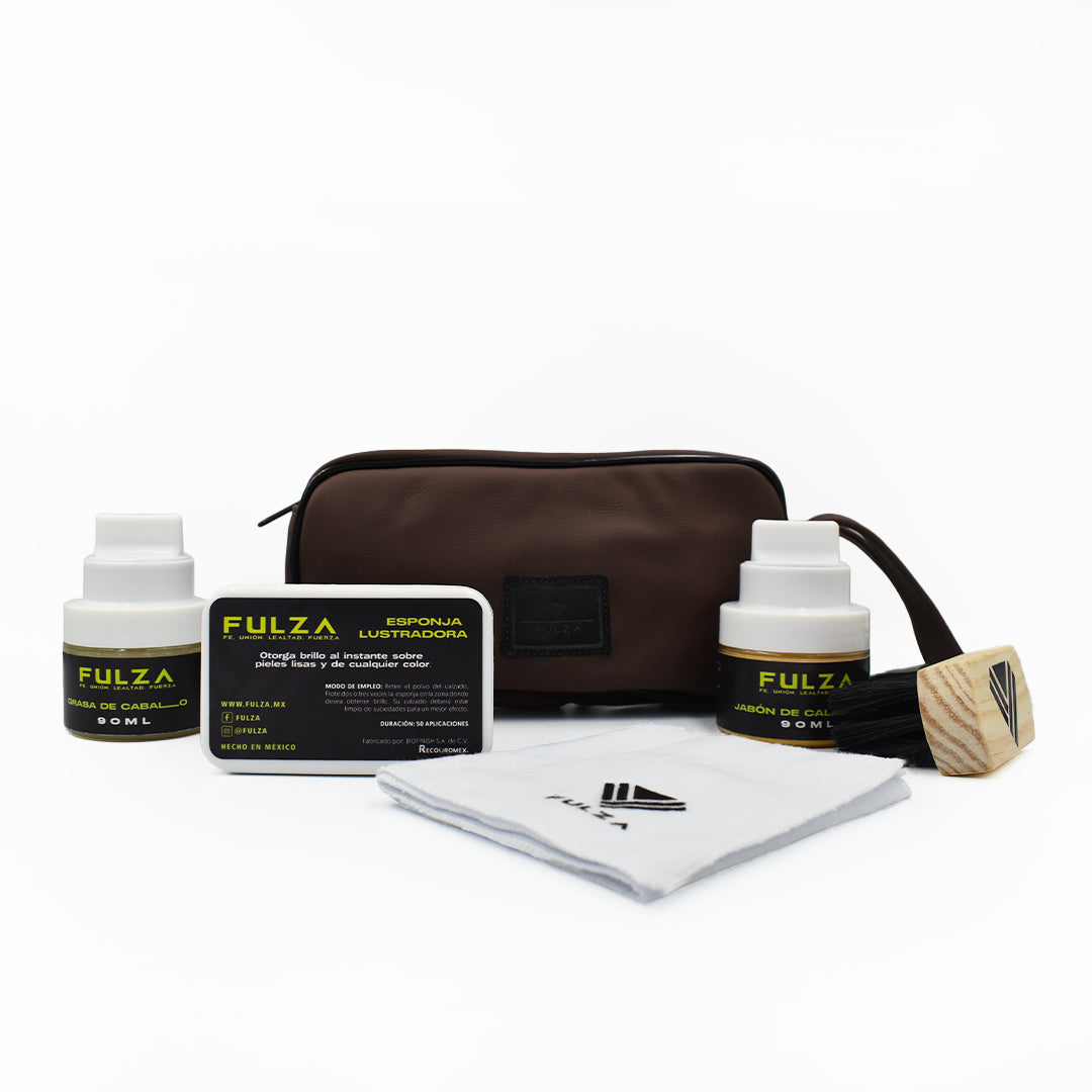 Leather shoe care kit
